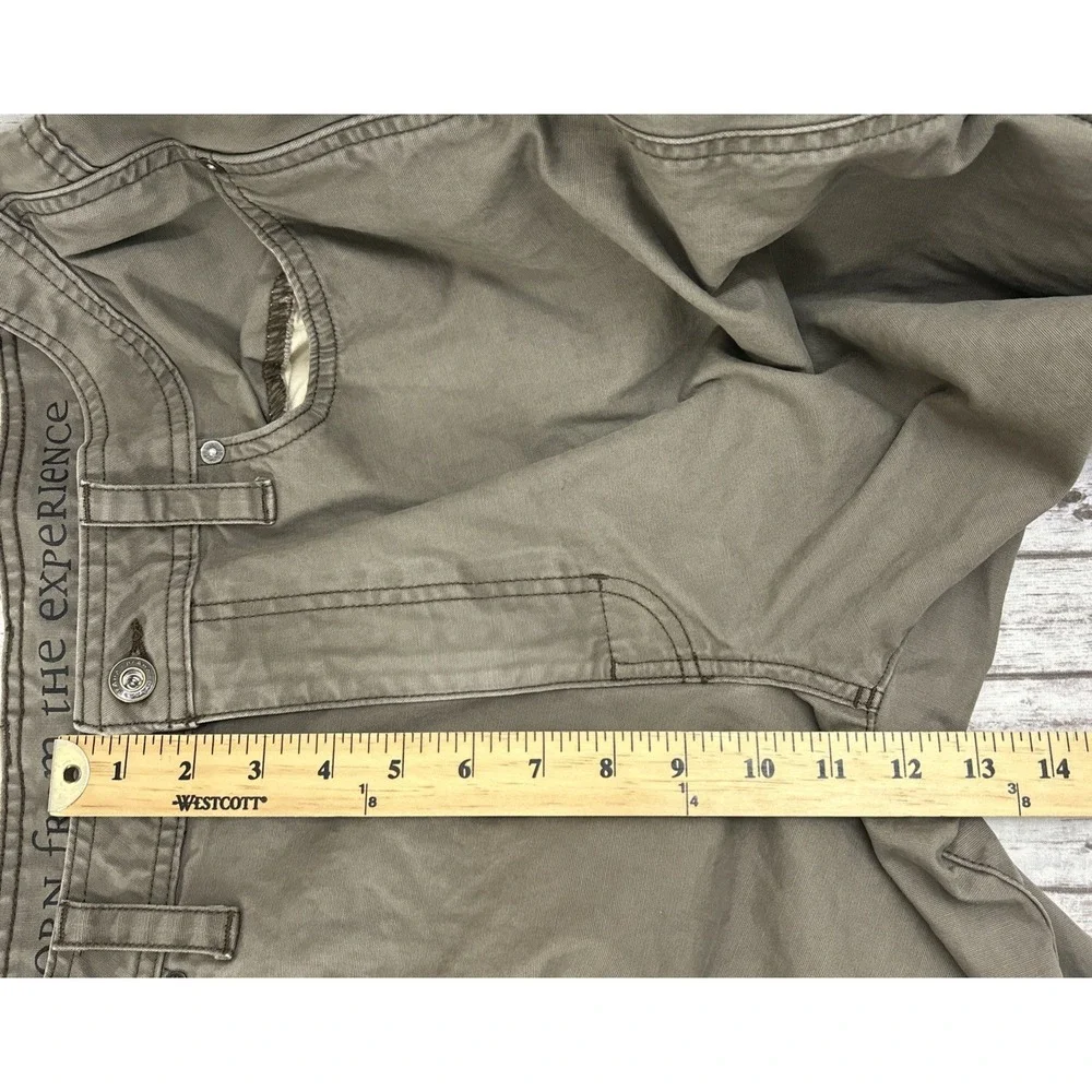 PrAna Pants Men 36x32 Brown Canvas Workwear Straight Leg Utility Hiking Outdoors